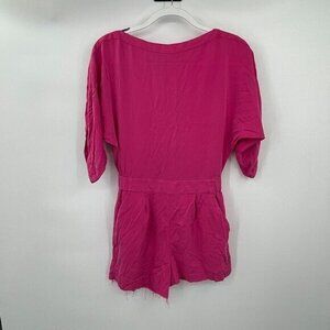 Diane von Furstenberg Womens Romper 4 Pink Silk Blend Casual Preppy Shorts Slit